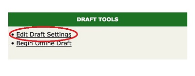 Edit Draft Settings